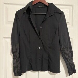 Women’s Annette Gortz Black Button Blouse Top Size 34